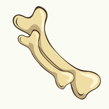 Vector illustration of yellow bones on a white background.