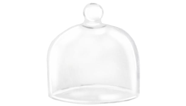 Cloche watercolor illustration. Hand drawn glass dome on isolated background. Ideal for pastry blogs and books. High quality illustration