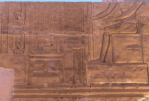 Details of the carvings of medical and surgical instruments on the walls of the Temples of Sobek and Horus at Kom Ombo