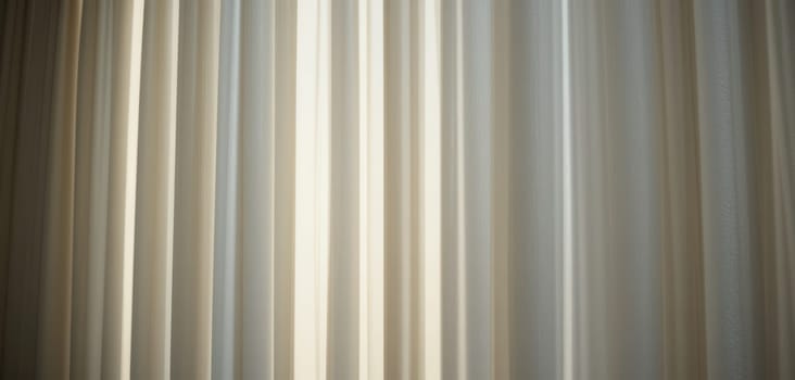 Close-Up of Sheer White Curtains with a Bronze Gradient
