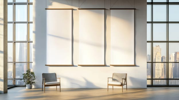 Minimal Wall Poster Realistic Mock-up