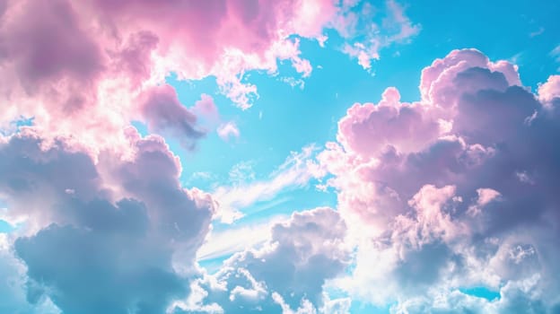 Pastel clouds gently fill the sky