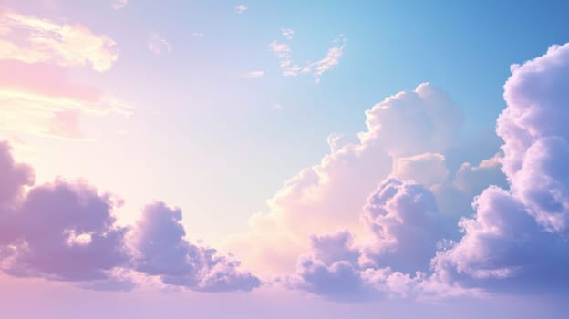 Pastel clouds gently fill the sky