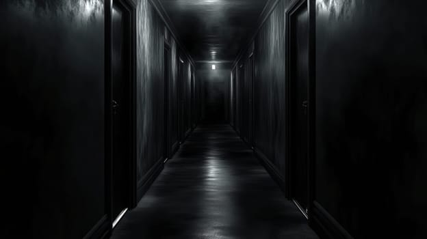 Dark corridor with no end in sight