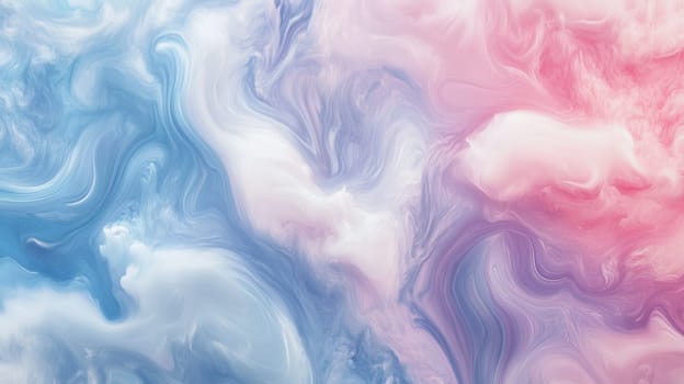 Abstract swirls of pastel clouds mimicking marble patterns