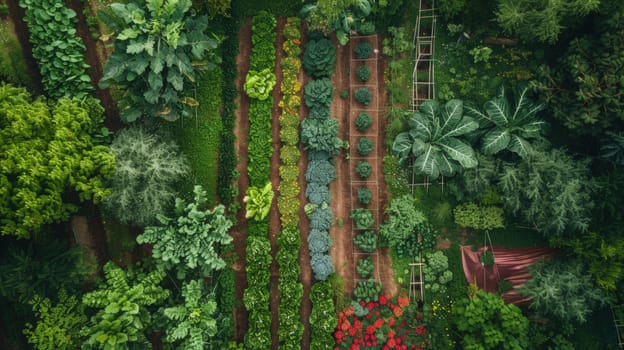 A depiction of an urban gardening project using organic fertilizer