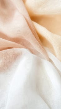 Wavy white silk cloth texture creates elegant soft fabric background, AI generated