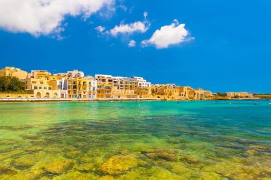 View of Birzebbuga, a small coastal town in Malta