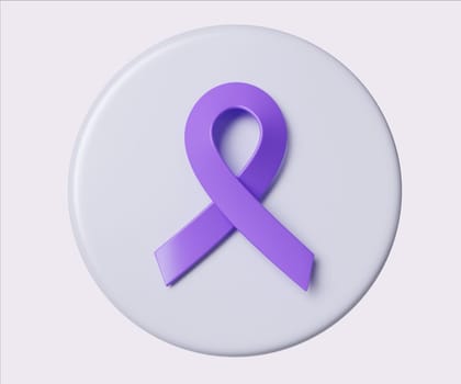 3D symbol icon. World Cancer Day concept, February 4. Raise awareness, prevention, detection, treatment. Icon design 3d illustration.