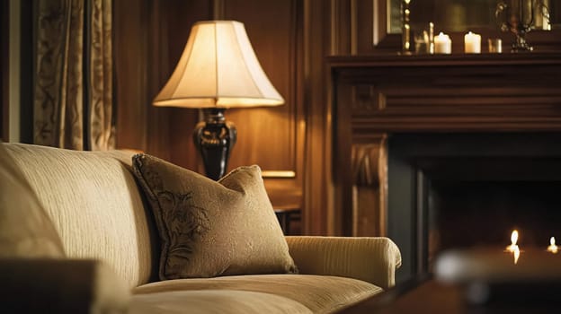 Refined English interiors with soft neutral tones, botanical art, fresh florals, classic panelled walls, and elegant furnishings for a feminine yet timeless home atmosphere
