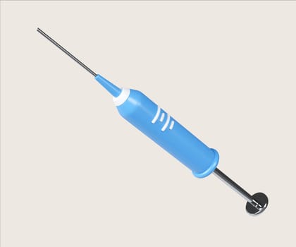 A 3D render illustration of a narcotics syringe, highlighting the dangers of drug injection and potential health risks.
