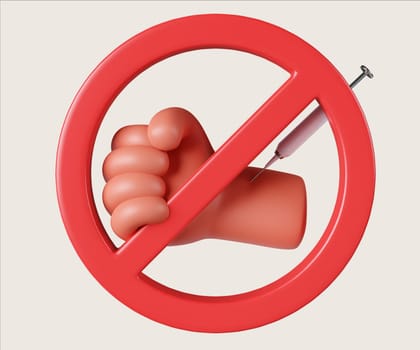 A visual representation focused on narcotics prevention, featuring symbolic elements like shackles, prison bars, and no-drug signs emphasizing the harmful effects of substance abuse.