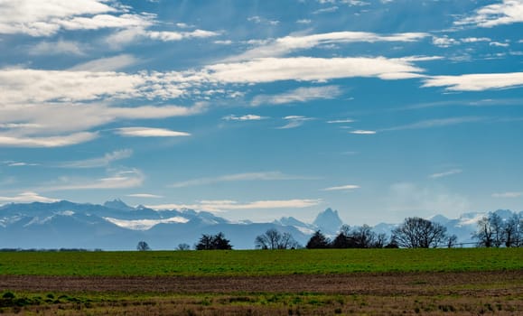 a view of Pic du Midi d'Ossau, french Pyrenes