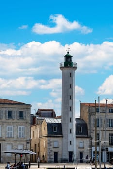 a view of the lighthouse at Quai Valin, Bordeaux, France