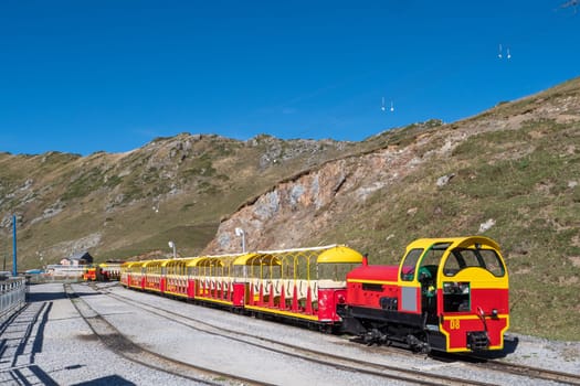 a view of small train of Artouste, Pyrenes, France