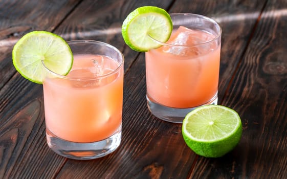 Guava, lime, and tequila blend in tropical harmony with citrus-laced elegance