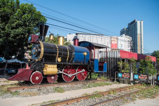 Old Locomotive at the Railway Station in Khon Kaen City and Province in Thailand. Thailand, Khon Kaen, December, 6, 2024