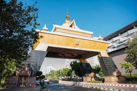 The City Gate of Khon Kaen in City and Province Khon Kaen in Thailand. Thailand, Khon Kaen, December, 6, 2024