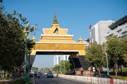 The City Gate of Khon Kaen in City and Province Khon Kaen in Thailand. Thailand, Khon Kaen, December, 6, 2024