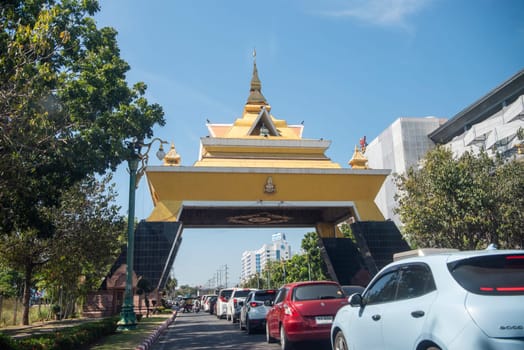 The City Gate of Khon Kaen in City and Province Khon Kaen in Thailand. Thailand, Khon Kaen, December, 6, 2024