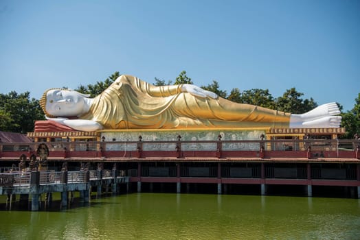 Reclining Buddha at Wat Pa Kittiyanusorn in Amphoe Phu Wiang in  Province of Khon Kaen in Thailand. Thailand, Khon Kaen, December, 6, 2024