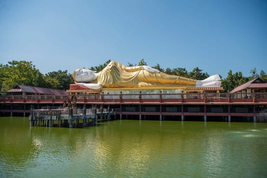 Reclining Buddha at Wat Pa Kittiyanusorn in Amphoe Phu Wiang in  Province of Khon Kaen in Thailand. Thailand, Khon Kaen, December, 6, 2024