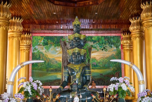 Inside the Wat Tham Pha Keung in Amphoe Phu Wiang in  Province of Khon Kaen in Thailand. Thailand, Khon Kaen, December, 6, 2024