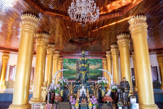 Inside the Wat Tham Pha Keung in Amphoe Phu Wiang in  Province of Khon Kaen in Thailand. Thailand, Khon Kaen, December, 6, 2024