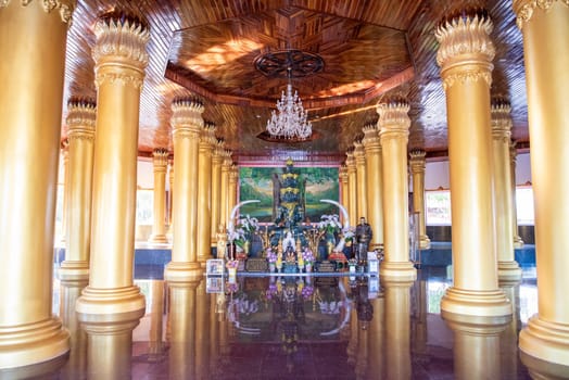 Inside the Wat Tham Pha Keung in Amphoe Phu Wiang in  Province of Khon Kaen in Thailand. Thailand, Khon Kaen, December, 6, 2024