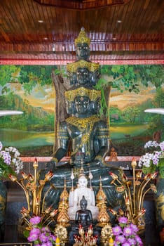 Inside the Wat Tham Pha Keung in Amphoe Phu Wiang in  Province of Khon Kaen in Thailand. Thailand, Khon Kaen, December, 6, 2024