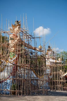 Wat Tham Pha Keung in Amphoe Phu Wiang in  Province of Khon Kaen in Thailand. Thailand, Khon Kaen, December, 6, 2024