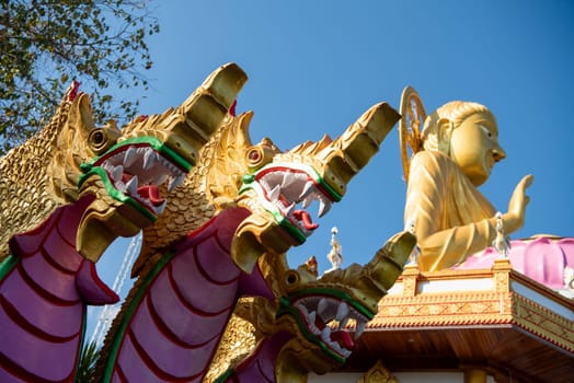Wat Tham Pha Keung in Amphoe Phu Wiang in  Province of Khon Kaen in Thailand. Thailand, Khon Kaen, December, 6, 2024