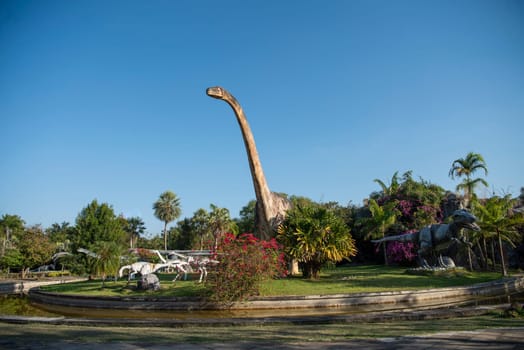 Dinosaur at Khon Kaen Geopark in Amphoe Phu Wiang in Province of Khon Kaen in Thailand. Thailand, Khon Kaen, December, 6, 2024