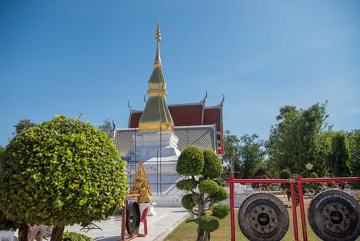 Wat Phrathat Kham Kaen in the Province of Khon Kaen in Thailand. Thailand, Khon Kaen, December, 8, 2024