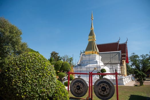 Wat Phrathat Kham Kaen in the Province of Khon Kaen in Thailand. Thailand, Khon Kaen, December, 8, 2024