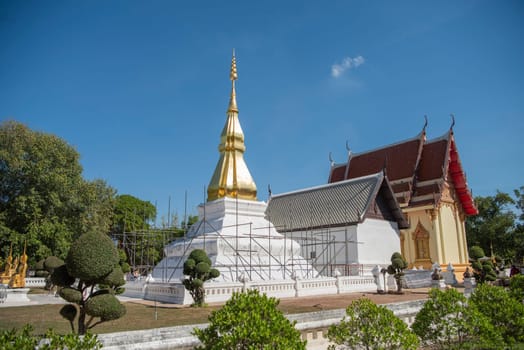 Wat Phrathat Kham Kaen in the Province of Khon Kaen in Thailand. Thailand, Khon Kaen, December, 8, 2024