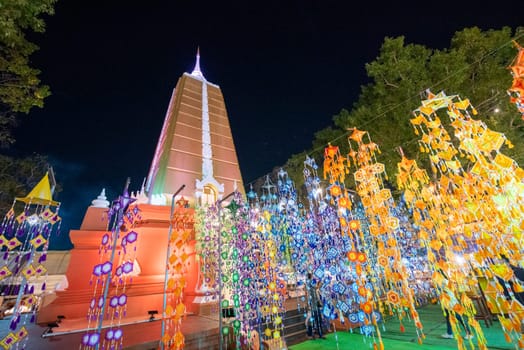 Provincial Hall Shrine at Silk Fair in City Centre of Khon Kaen Province Khon Kaen in Thailand. Thailand, Khon Kaen, December, 4, 2024