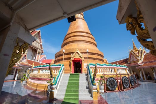 Wat That Chedi in City Centre of Khon Kaen and Province Khon Kaen in Thailand. Thailand, Khon Kaen, December, 5, 2024