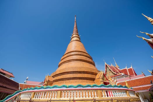 Wat That Chedi in City Centre of Khon Kaen and Province Khon Kaen in Thailand. Thailand, Khon Kaen, December, 5, 2024