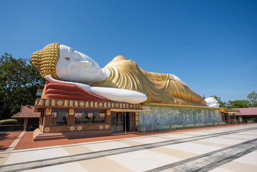 Reclining Buddha at Wat Pa Kittiyanusorn in Amphoe Phu Wiang in  Province of Khon Kaen in Thailand. Thailand, Khon Kaen, December, 6, 2024