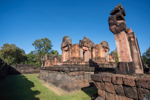 The Khmer Temple Ruins of Prasat Puay Noi in the Province of Khon Kaen in Thailand. Thailand, Khon Kaen, December, 8, 2024