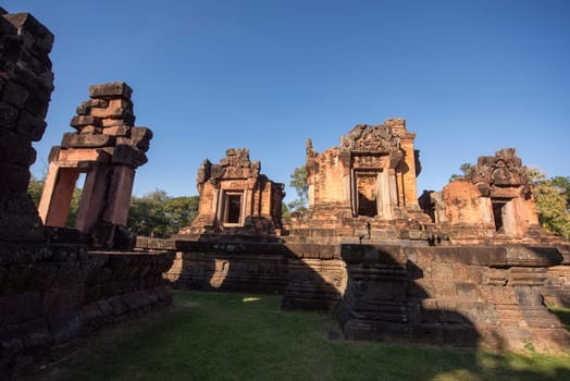 The Khmer Temple Ruins of Prasat Puay Noi in the Province of Khon Kaen in Thailand. Thailand, Khon Kaen, December, 8, 2024