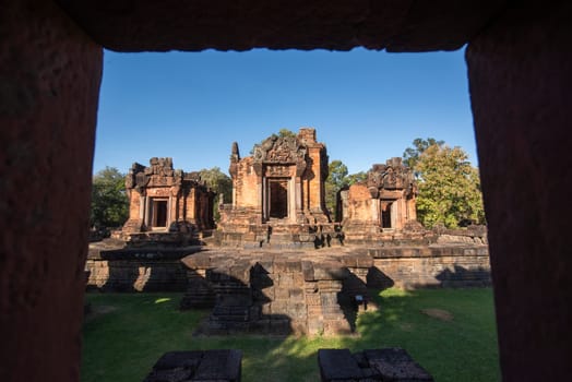 The Khmer Temple Ruins of Prasat Puay Noi in the Province of Khon Kaen in Thailand. Thailand, Khon Kaen, December, 8, 2024