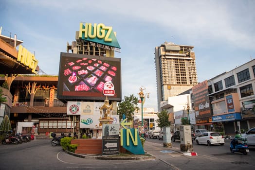 a road in the in City Centre of Khon Kaen and Province Khon Kaen in Thailand. Thailand, Khon Kaen, December, 8, 2024