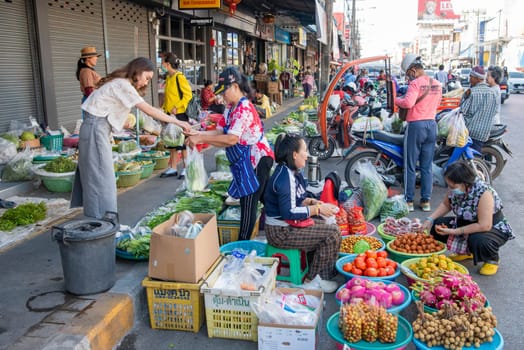 Municipal Fresh Market in City Centre of Khon Kaen and Province Khon Kaen in Thailand. Thailand, Khon Kaen, December, 4, 2024