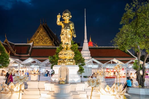 The Garden at Wat Saket Festival Fair in Banglamphu in Bangkok in Thailand.  Thailand, Bangkok, November, 8, 2024.