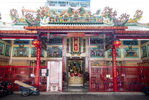 The Chow Sue Kong Chinese Shrine in China Town in City of Bangkok in Thailand.  Thailand, Bangkok, November, 5, 2024.