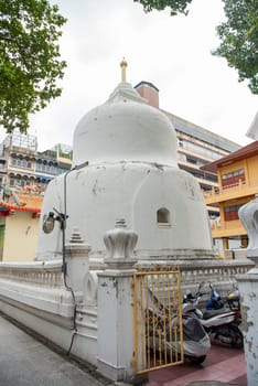Chedi at Wat Kan Matuyaram in China Town in City of Bangkok in Thailand.  Thailand, Bangkok, November, 5, 2024.