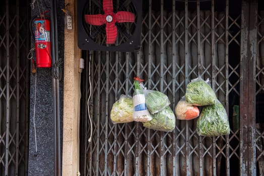 Fresh Vegetable at a House in China Town in the City of Bangkok in Thailand.  Thailand, Bangkok, November, 6, 2024.