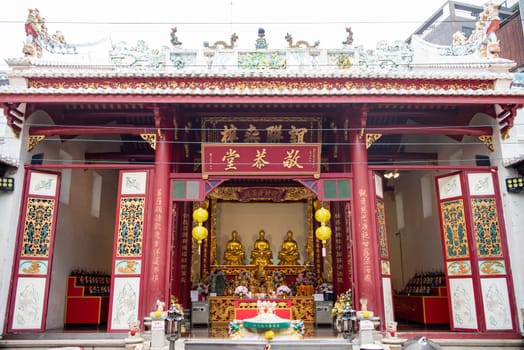Kwong Siew Shrine or Canton Shrine in China Town in City of Bangkok in Thailand.  Thailand, Bangkok, November, 6, 2024.